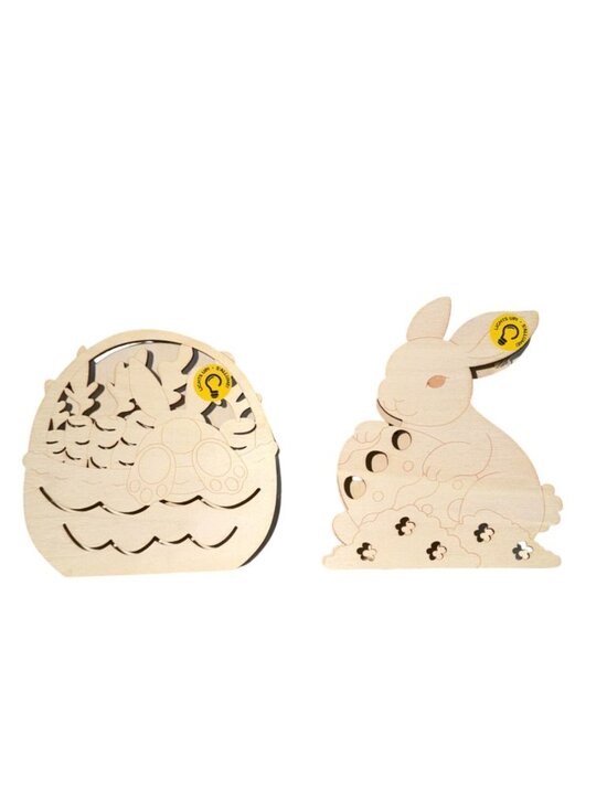 Make Market Other - Make Market 6.25"DIY LED Wood Easter Tabletop Décor-New-2PC Lot